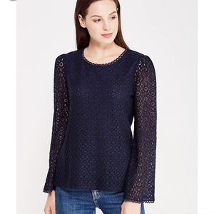 LIGHT BLUE (Not navy) banana republic lace shirt